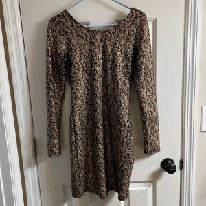 Gold and Black Dress